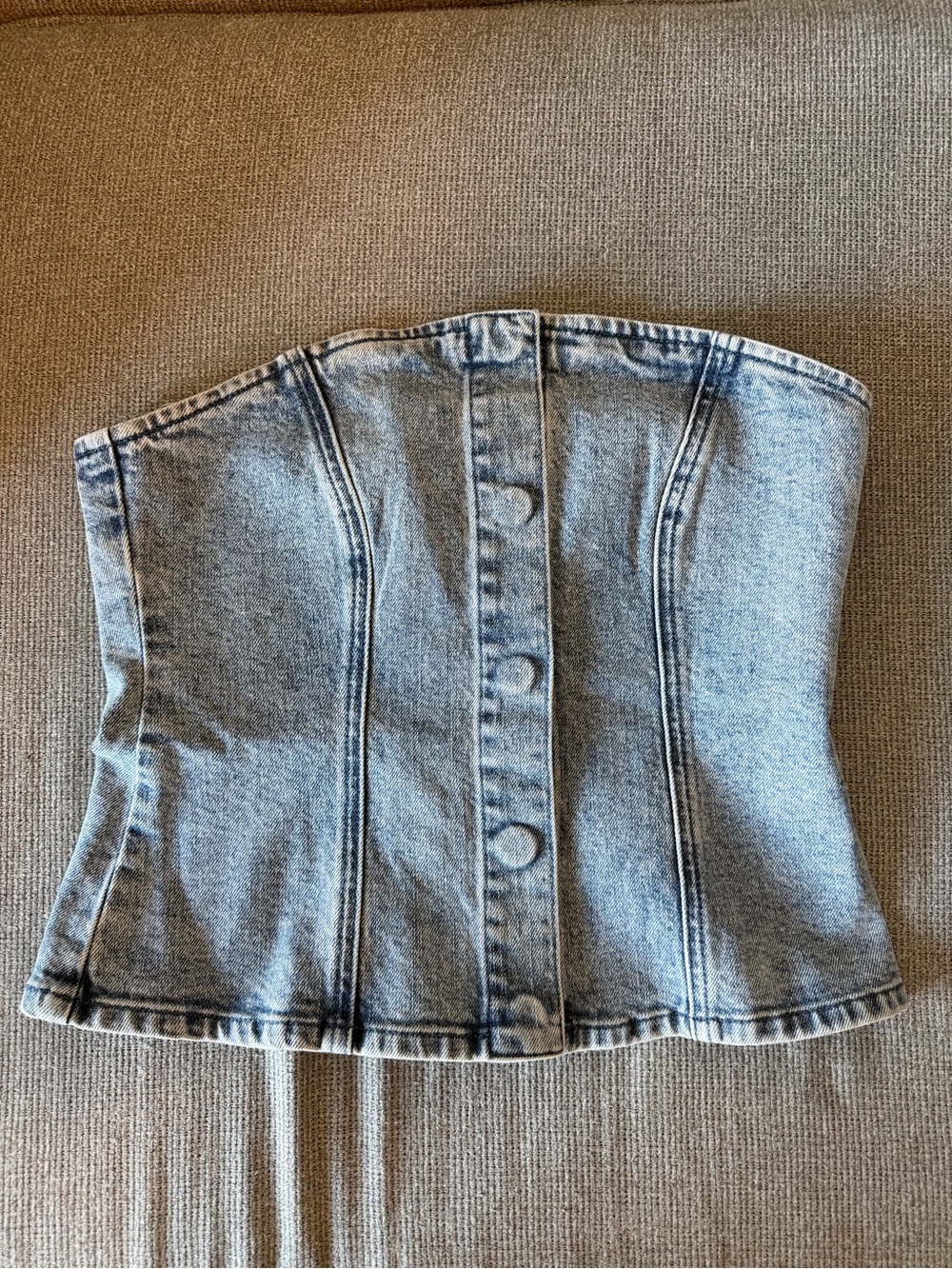 Ena Pelly Denim Corset Top